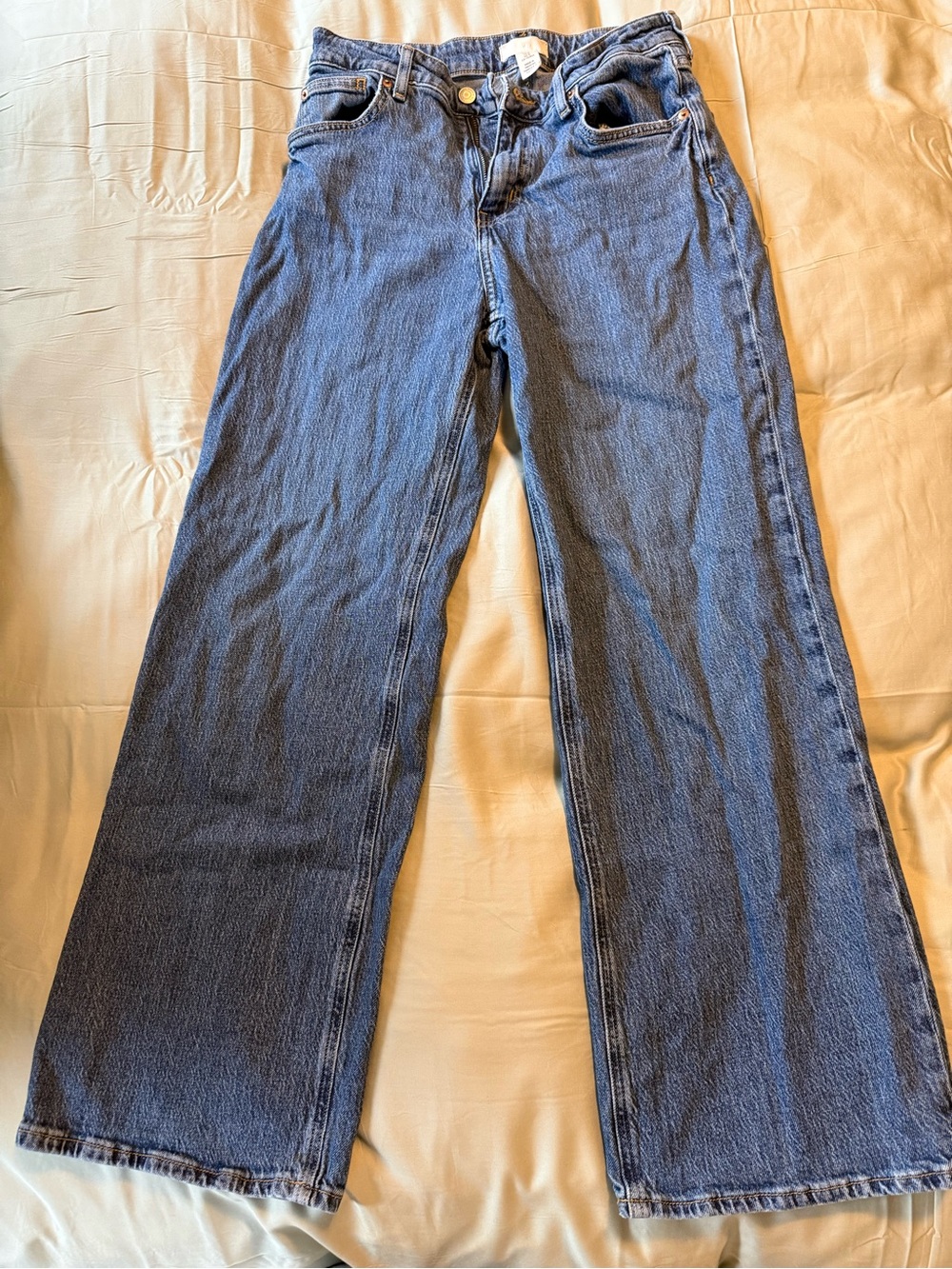 H&M Dark Blue Wide-Leg Jeans